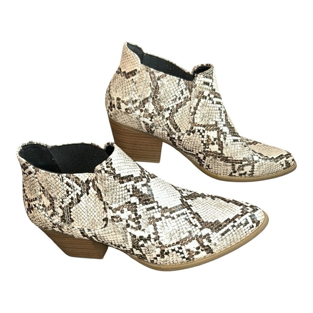 A.N.A. Memory Foam Booties D Snake Ankle Boots size 8.5 Slip-on Multicolored - Picture 4 of 8